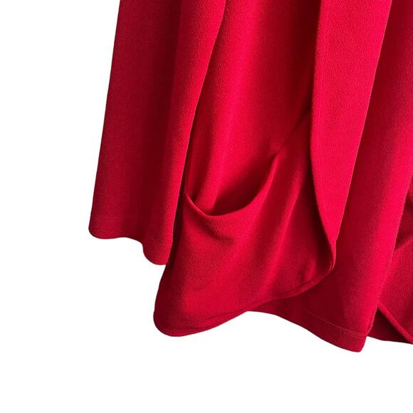 Chicos Women Cardigan M Red Open Front Stretch Jacket Career Office Travel Event - Picture 6 of 12